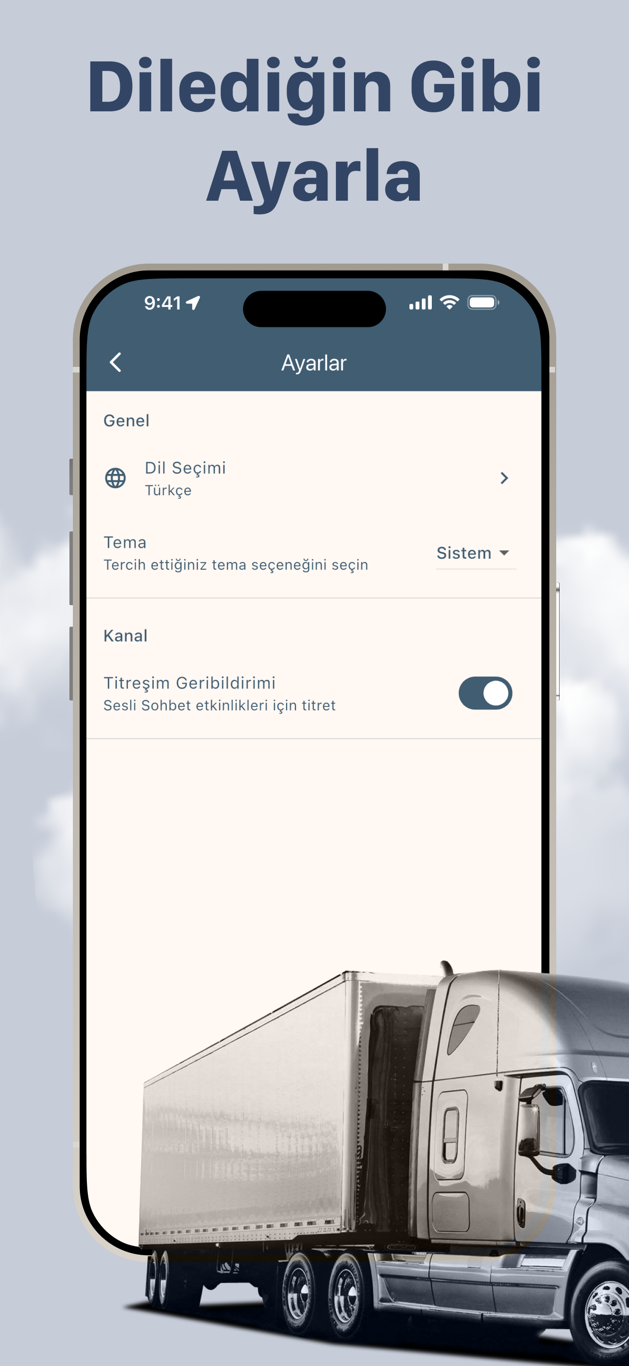 RotaTalk iPhone Uygulama Dilleri Ekranı