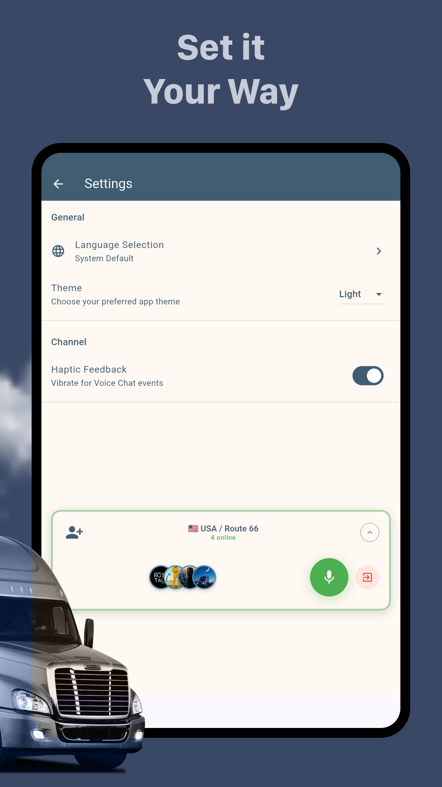 RotaTalk Android 7-inch Tablet Settings Screen