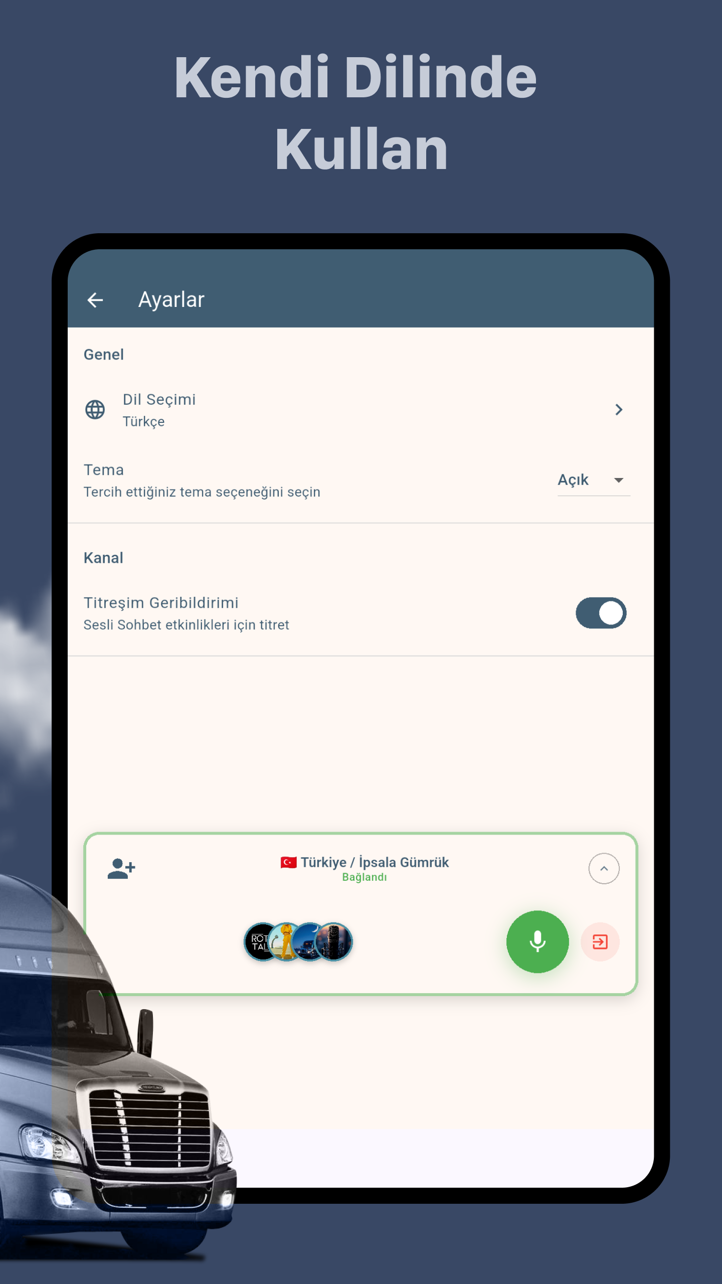 RotaTalk Android 7-inç Tablet Ayarlar Ekranı